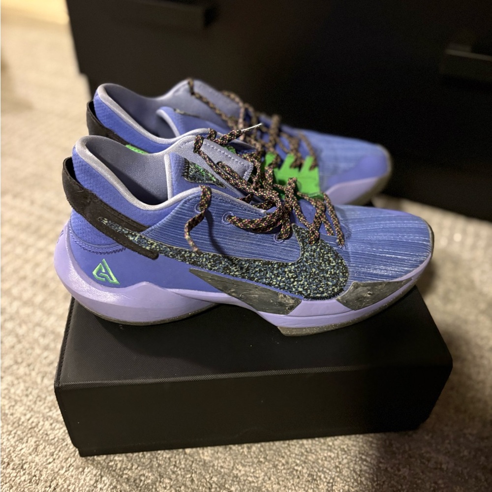 Nike Purple and Green Athletic Sneakers